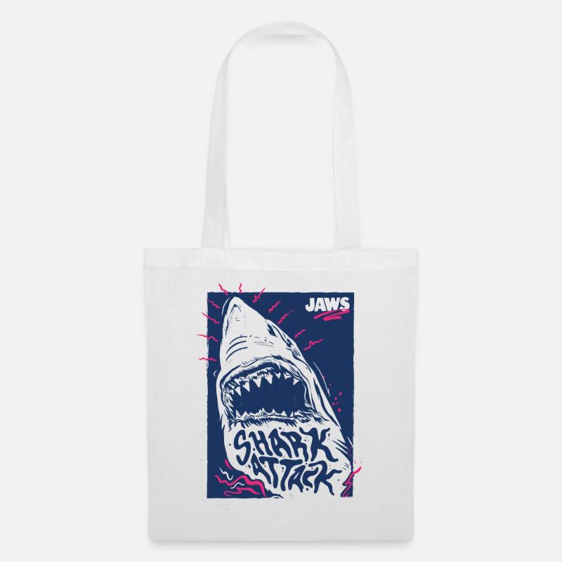 Der Weiße Hai Jaws Shark Attack - Stoffbeutel - Weiß