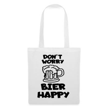 Keine Sorge, Bier glücklich für Bierliebhaber # - Stoffbeutel - Weiß - Vorne