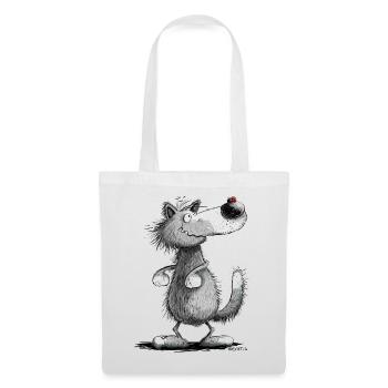 Wolfi Wölflein I Wolf Motiv I Lustiger Wolf - Tote Bag - white - Front