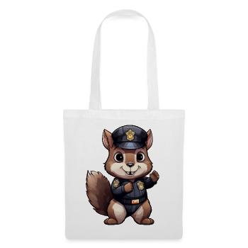 Eichhörnchen Polizist - Stoffbeutel - Weiß - Vorne