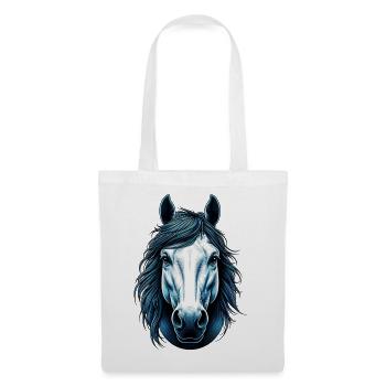 Cheval - Sac en tissu - blanc - Devant