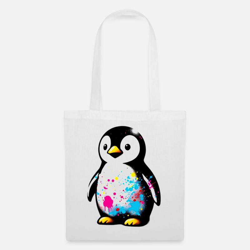 Pinguin - Stoffbeutel - Weiß