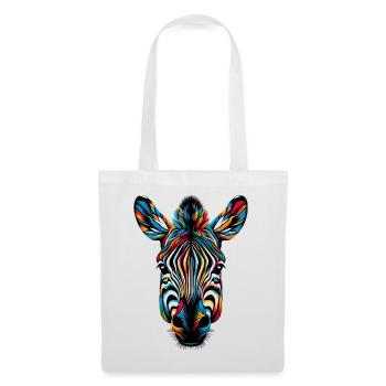 Zebra - Stoffbeutel - Weiß - Vorne