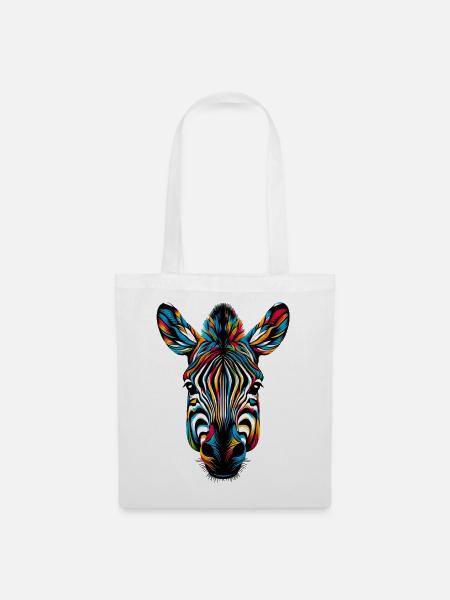 Zebra - Stoffbeutel - Weiß