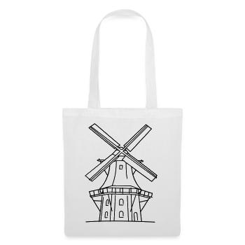 Moulin à vent - Sac en tissu - blanc - Devant