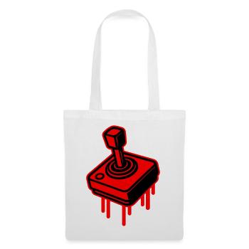 Retro Gamer Symbol - Stoffbeutel - Weiß - Vorne