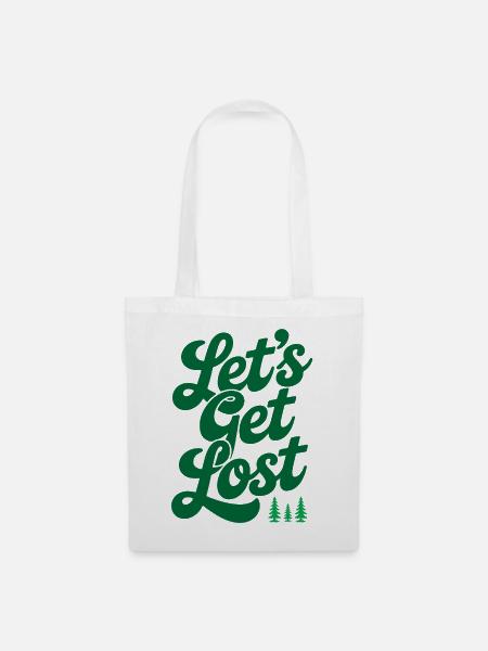 Abenteuer - Let's Get Lost - Stoffbeutel - Weiß