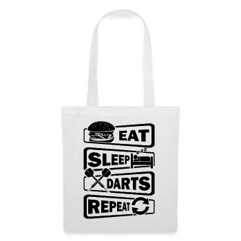 Dart,Darts,Eat Sleep Darts Repeat - Stoffbeutel - Weiß - Vorne