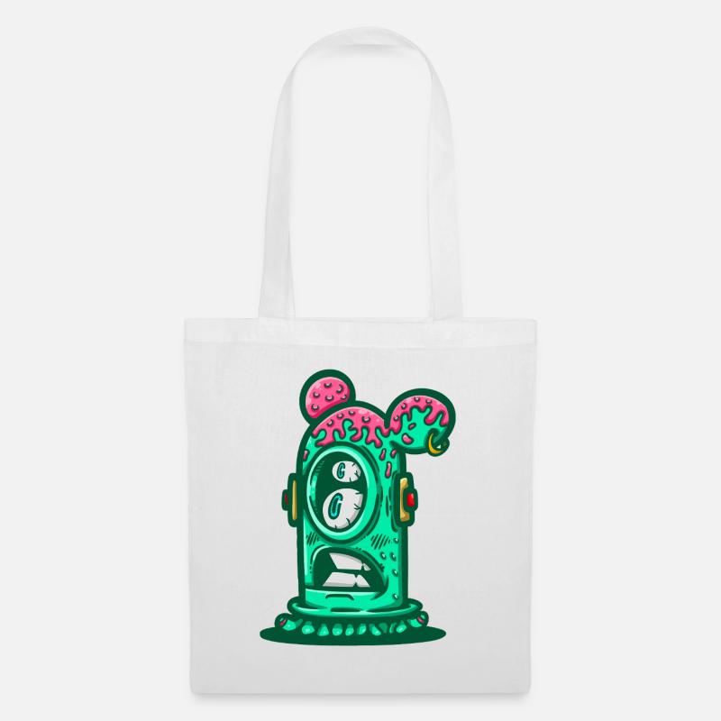 Sewer Neon Monster - Tote Bag - white