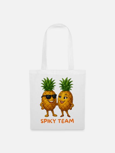 Spicy Team Ananas-Duo - Stoffbeutel - Weiß