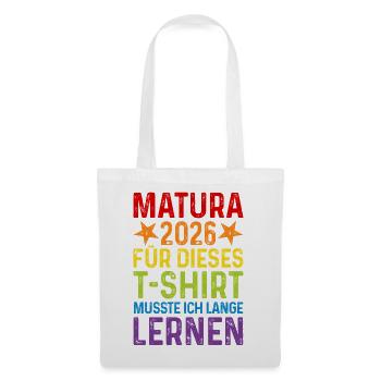 Matura 2026 T-Shirt - Stoffbeutel - Weiß - Vorne
