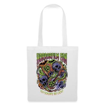 Horror Movie Fan Neon Skull - Tote Bag - white - Front