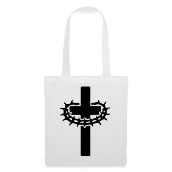 Cross Crown of Thorns Jesus - Tote Bag - white - Front
