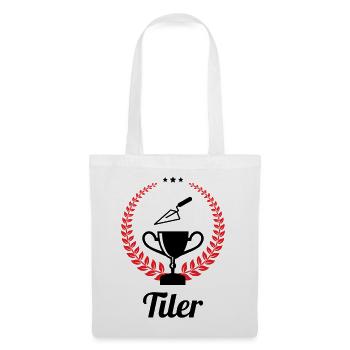Tiler – pro tile laying precision trade - Tote Bag - white - Front