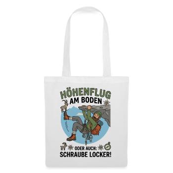 Höhenflug Klettern Berg Humor - Stoffbeutel - Weiß - Vorne