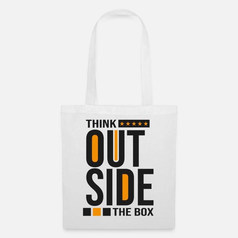 Think Outside the Box – Creative Mindset Statement - Tote Bag - white