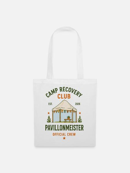 Pavillonmeister – Camp Recovery Club Crew - Stoffbeutel - Weiß