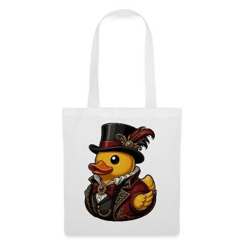 Victorian duck cavalier duck - Tote Bag - white - Front