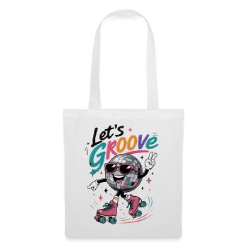 Let's Groove Disco on Roller Skates Retro - Tote Bag - white - Front