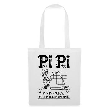 Parabel Pinkeln Mathematik Pi Pi Zahl  - Stoffbeutel - Weiß - Vorne