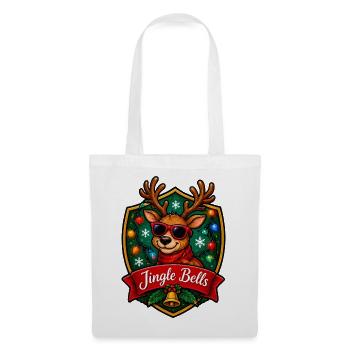 Jingle Bells Rentier Sonnenbrille - Stoffbeutel - Weiß - Vorne