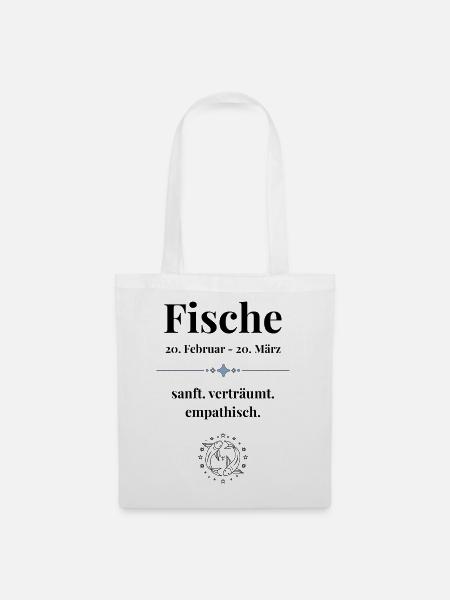 Fische Sternzeichen Eigenschaften - Stoffbeutel - Weiß
