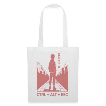 Ctrl Alt Escape Streetwear Silhouette - Stoffbeutel - Weiß - Vorne
