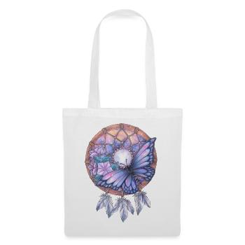 Traumfänger mit Schmetterling Galaxy Traum Kunst - Stoffbeutel - Weiß - Vorne