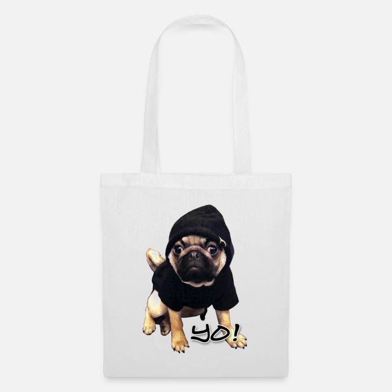 yo_mops_3 - Sac en tissu - blanc