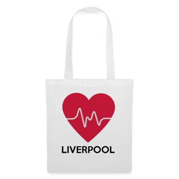 Herz Liverpool - Stoffbeutel - Weiß - Vorne
