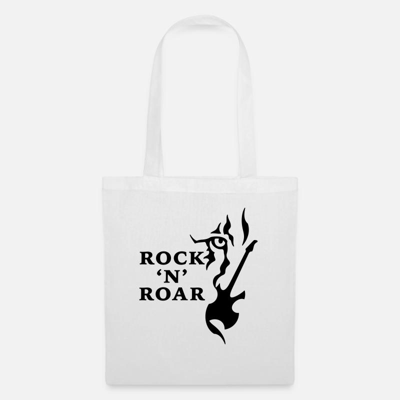 Rock & Roar (monochrome) - Stoffbeutel - Weiß