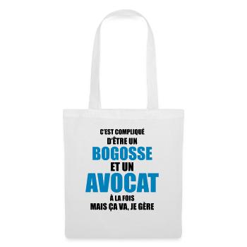 c'est compliqué d'être un bogosse et avocat - Sac en tissu - blanc - Devant