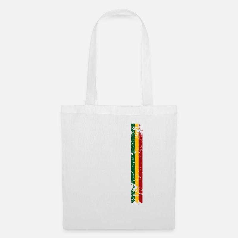 Reggae streifen - Stoffbeutel - Weiß