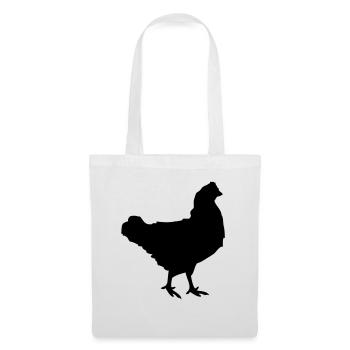 huhn silhouette design - Stoffbeutel - Weiß - Vorne