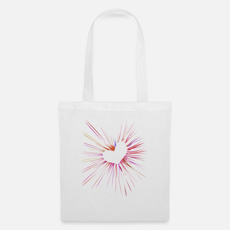 coeur supernova - explosion de couleur - Sac en tissu - blanc