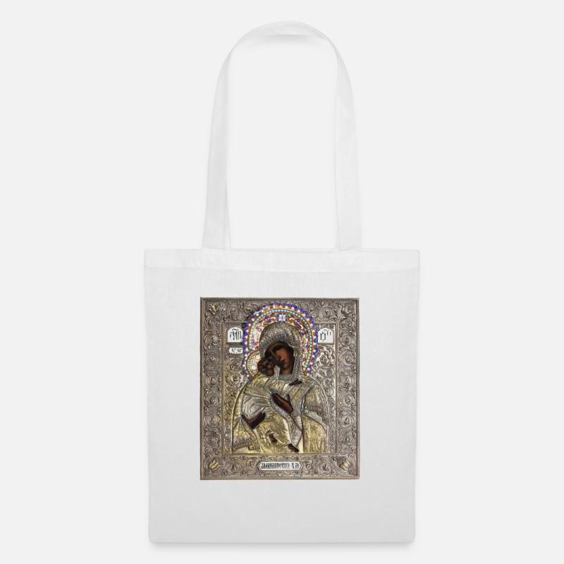 Ikone. Orthodox icon - Stoffbeutel - Weiß