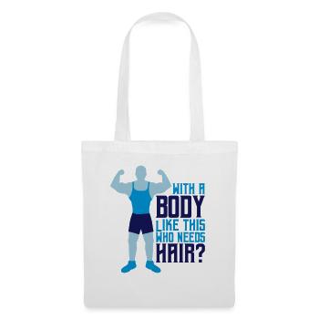 Qui a besoin de cheveux en disant - Sac en tissu - blanc - Devant