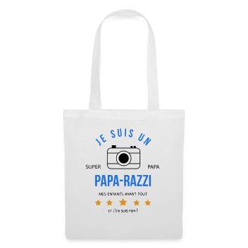 Papa razzi - Sac en tissu - blanc - Devant