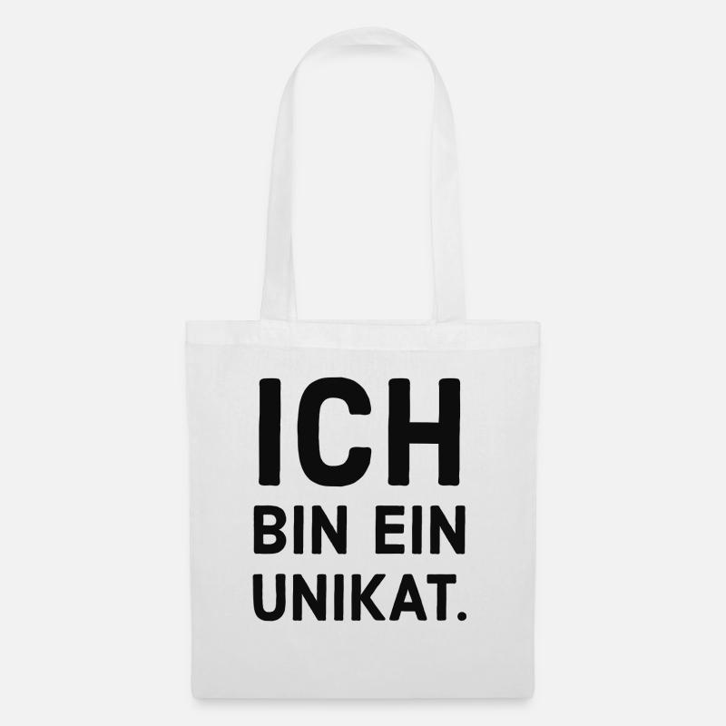 Ich bin ein Unikat. - Stoffbeutel - Weiß