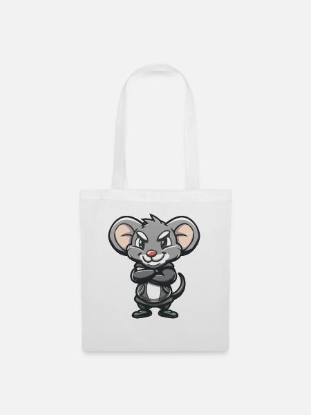 maus - Stoffbeutel - Weiß
