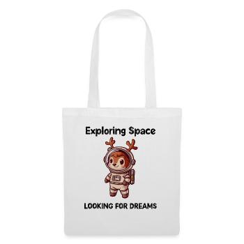 Deer Looking For Dreams Outer Space - Tote Bag - white - Front