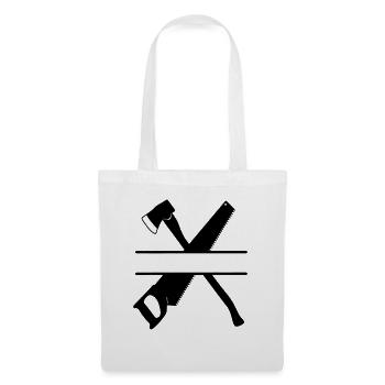Axe and saw banner - Tote Bag - white - Front