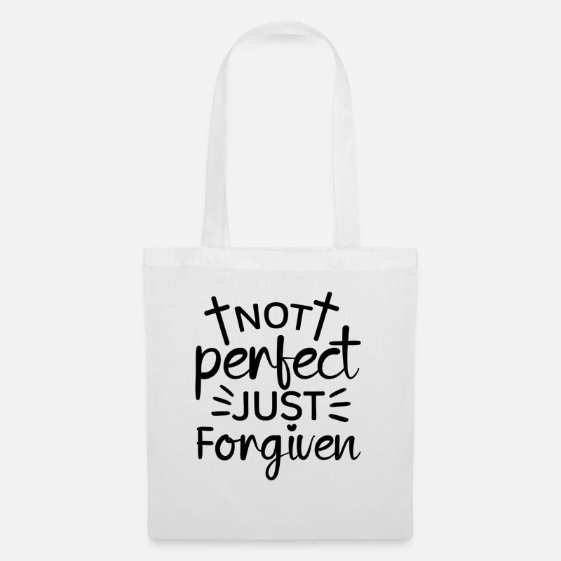 Not perfect, just forgiven - Tote Bag - white