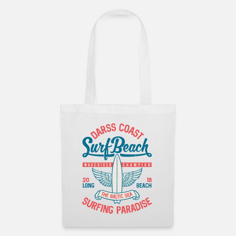 OSTSEE - Cooles Darss Surfer Geschenke Surf Shirts - Stoffbeutel - Weiß