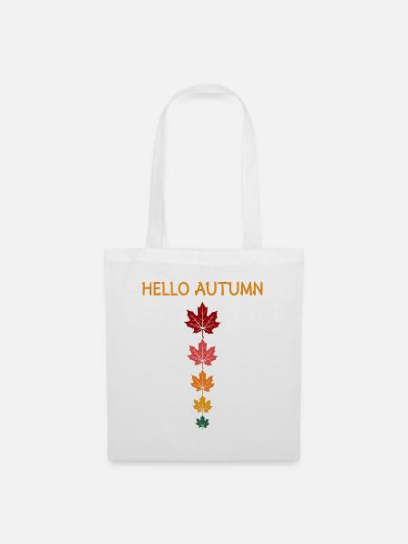 Hallo Herbst - Stoffbeutel - Weiß