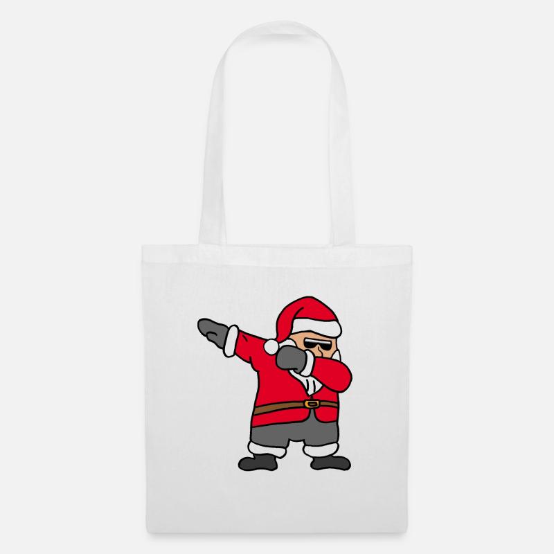 Weihnachtsmann Dab, Rap, Weihnachten, Christmas - Stoffbeutel - Weiß