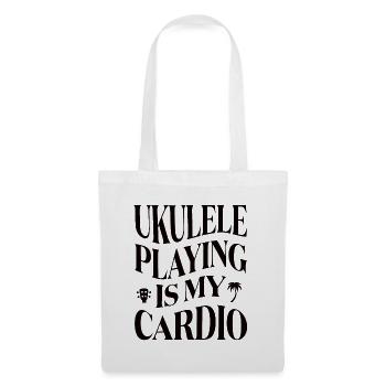 Ukulele playing is my cardio - Tote Bag - white - Front