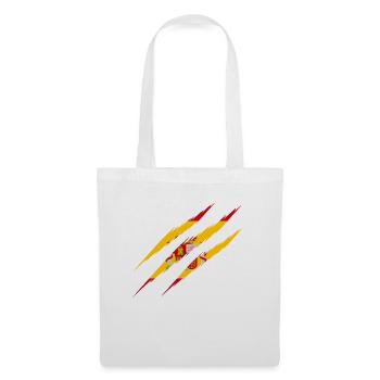 Spain flag scratch claws scratching cracks crack - Tote Bag - white - Front