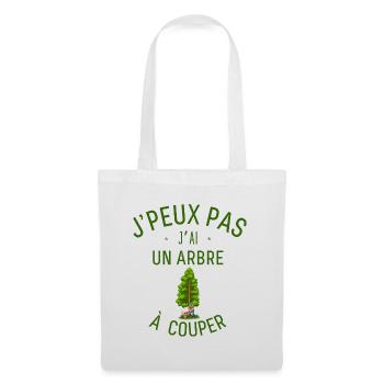 J Ai Un Arbre à couper - Sac en tissu - blanc - Devant