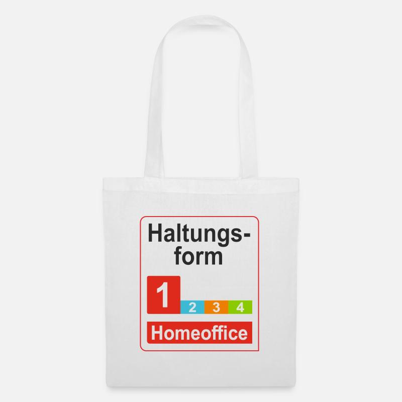 Haltungsform Homeoffice - Stoffbeutel - Weiß